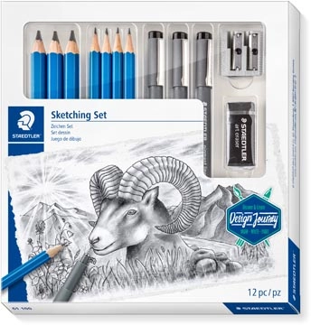 Een Staedtler schetsset, set van 12 stuks koop je bij Muys Kantoor & Kado