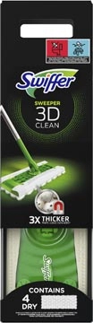 Een Swiffer vloerreiniger 3D Clean starterkit, met 4 droge en 2 vochtige stofdoekjes koop je bij Muys Kantoor & Kado