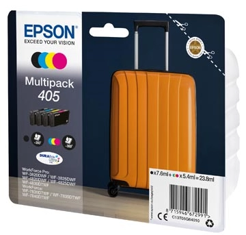 Een Epson inktcartridge 405, 300 - 350 pagina's, OEM C13T05G64010, 4 kleuren koop je bij Muys Kantoor & Kado