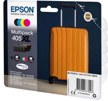 Een Epson inktcartridge 405XL, 1.100 pagina's, OEM C13T05H64010, 4 kleuren koop je bij Muys Kantoor & Kado