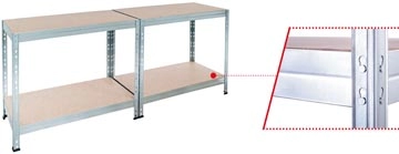 Een AR Shelving rek Rivet Stabil, ft 180 x 90 x 40 cm, 5 legborden uit HDF, gegalvaniseerd koop je bij Muys Kantoor & Kado