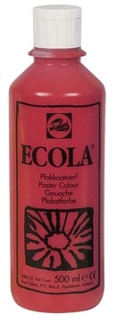 Een Talens Ecola plakkaatverf flacon van 500 ml, karmijn koop je bij Muys Kantoor & Kado