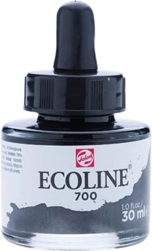 Een Talens Ecoline waterverf flacon van 30 ml, zwart koop je bij Muys Kantoor & Kado