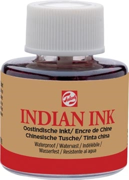 Een Talens Oostindische inkt, flesje van 11 ml, zwart koop je bij Muys Kantoor & Kado