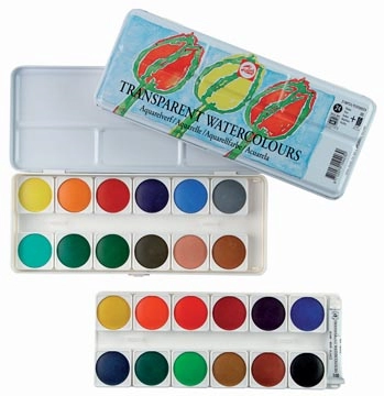 Een Talens aquarelverf, doos met 24 napjes koop je bij Muys Kantoor & Kado