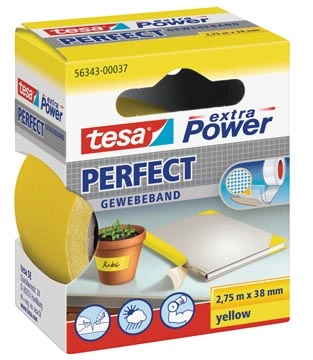 Een Tesa extra Power Pefect, ft 38 mm x 2,75 m, geel koop je bij Muys Kantoor & Kado