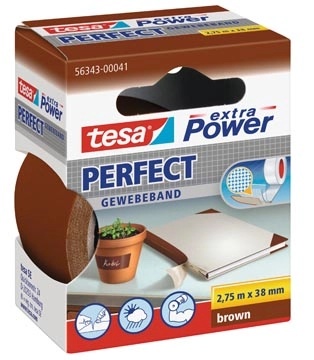 Een Tesa extra Power Perfect, ft 38 mm x 2,75 m, bruin koop je bij Muys Kantoor & Kado