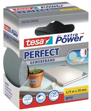 Een Tesa extra Power Perfect, ft 38 mm x 2,75 m, grijs koop je bij Muys Kantoor & Kado