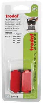 Een Trodat vervangkussen rood, voor stempel 4911/4820/4822/4846, blister met 2 stuks koop je bij Muys Kantoor & Kado