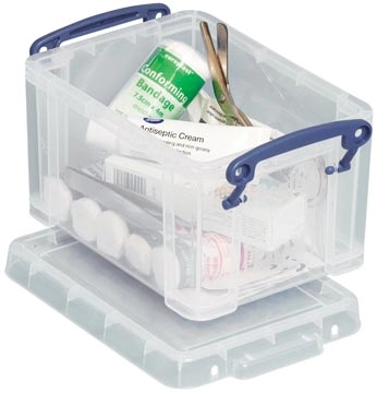 Een Really Useful Box opbergdoos 1,6 liter, transparant koop je bij Muys Kantoor & Kado