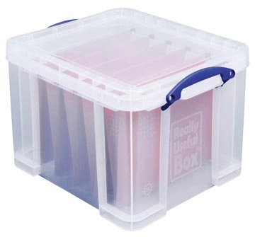 Een Really Useful Box opbergdoos35 liter, transparant koop je bij Muys Kantoor & Kado