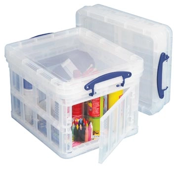 Een Really Useful Box opbergdoos 35 liter opvouwbaar, transparant koop je bij Muys Kantoor & Kado