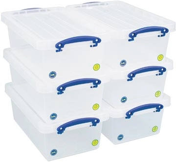 Een Really Useful Box opbergdoos 5,5 l, nestbaar, transparant koop je bij Muys Kantoor & Kado