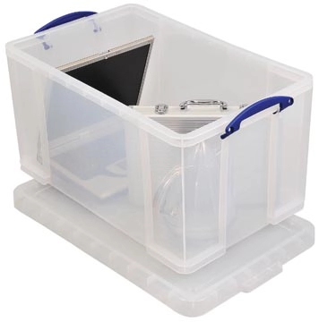 Een Really Useful Box opbergdoos 84 liter, transparant koop je bij Muys Kantoor & Kado