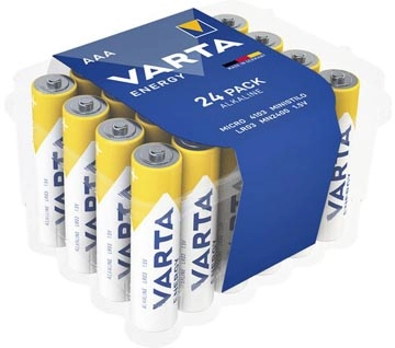 Een Varta batterij Energy AAA, pak van 24 stuks koop je bij Muys Kantoor & Kado