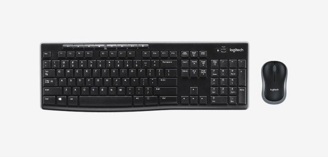 Een Toetsenbord Logitech MK270 Qwerty +muis zwart koop je bij VHK Kantoorartikelen