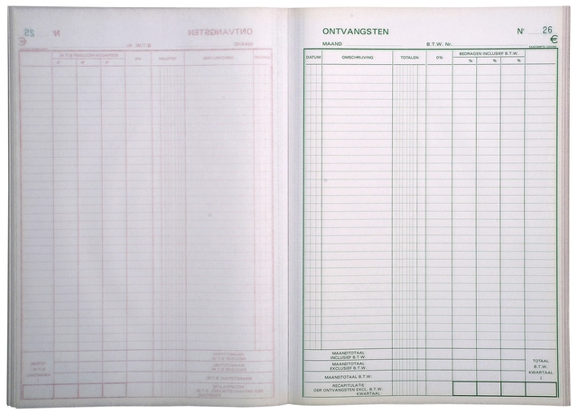 Een Kasboek Exacompta Manifold ontvangsten dupli 50vel koop je bij VHK Kantoorartikelen