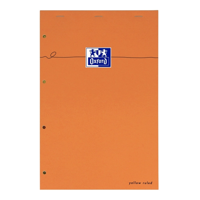 Een Cursusblok Oxford Orange Notepad A4+ lijn 4-gaats 160 pagina's 80gr oranje koop je bij VHK Kantoorartikelen