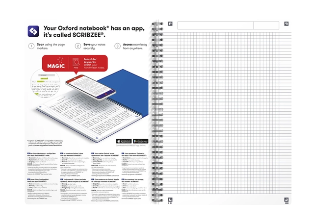 Een Spiraalblok Oxford Urban Mix A4 ruit 5x5mm 90vel assorti koop je bij VHK Kantoorartikelen