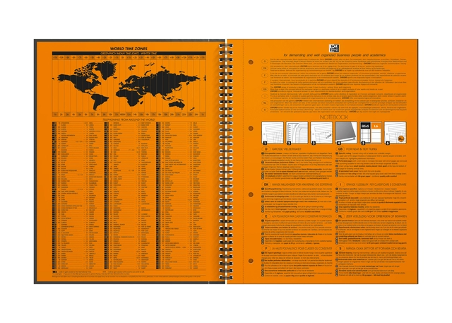 Een Spiraalblok Oxford International Notebook A4+ ruit 5mm koop je bij VHK Kantoorartikelen