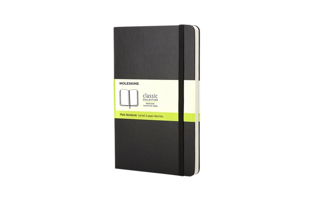 Een Notitieboek Moleskine pocket 90x140mm blanco hard cover zwart koop je bij VHK Kantoorartikelen