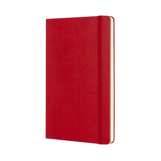 Een Notitieboek Moleskine large 130x210mm blanco hard cover rood koop je bij VHK Kantoorartikelen