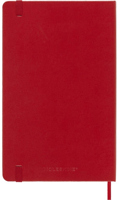 Een Notitieboek Moleskine large 130x210mm blanco hard cover rood koop je bij VHK Kantoorartikelen