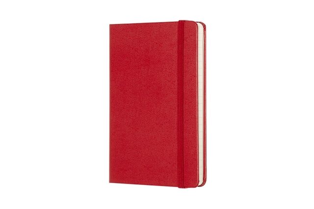 Een Notitieboek Moleskine pocket 90x140mm lijn hard cover rood koop je bij Hoekmankantoorartikelen.nl