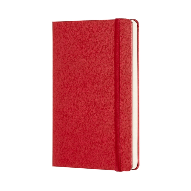 Een Notitieboek Moleskine pocket 90x140mm blanco hard cover rood koop je bij VHK Kantoorartikelen