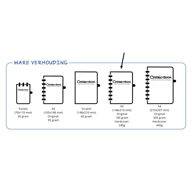 Een Notitieboek Correctbook A5 lijn 40blz ink black koop je bij VHK Kantoorartikelen
