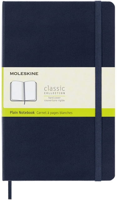 Een Notitieboek Moleskine large 130x210mm blanco hard cover sapphire blue koop je bij VHK Kantoorartikelen