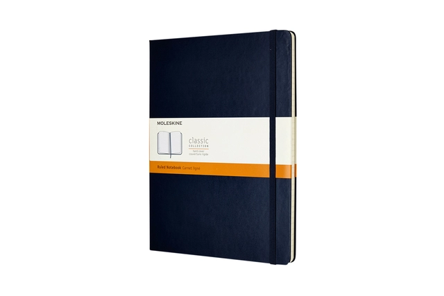 Een Notitieboek Moleskine XL 190x250mm lijn hard cover sapphire blue koop je bij Hoekmankantoorartikelen.nl