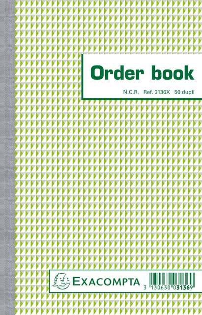 Een Orderboek Exacompta 210x135mm 50x2vel koop je bij VHK Kantoorartikelen