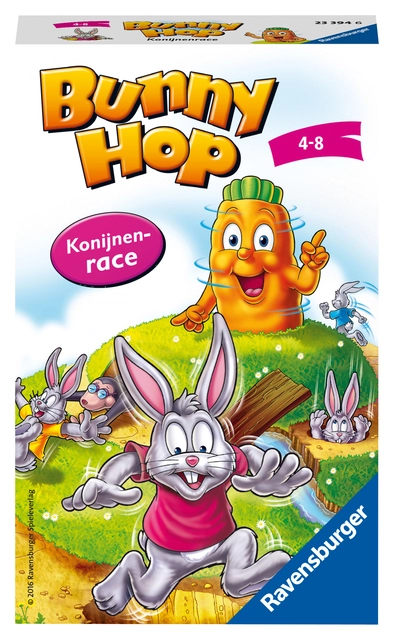 Een Spel Ravensburger Bunny Hop konijnenrace koop je bij Hoekmankantoorartikelen.nl