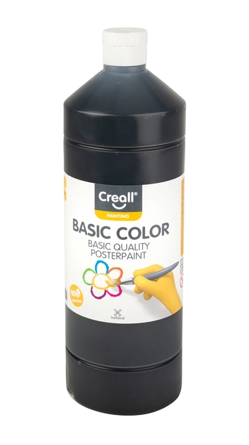 Een Plakkaatverf Creall basic zwart 1000ml koop je bij Hoekmankantoorartikelen.nl