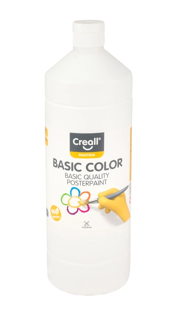 Een Plakkaatverf Creall basic wit 1000ml koop je bij Hoekmankantoorartikelen.nl