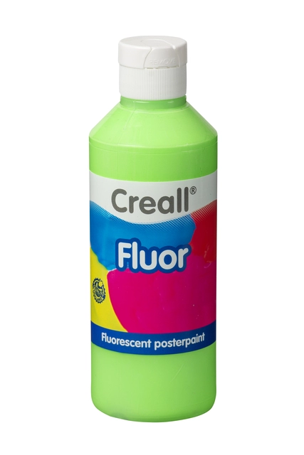 Een Plakkaatverf Creall fluor groen 250ml koop je bij Hoekmankantoorartikelen.nl