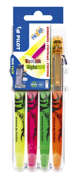 Een Markeerstift Pilot friXion assorti Set2Go à 4 stuks koop je bij VHK Kantoorartikelen