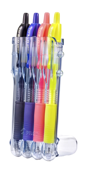 Een Gelschrijver Pilot clicker medium neon assorti Set2Go à 4 stuks koop je bij VHK Kantoorartikelen