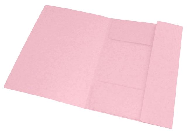 Een Elastomap Oxford Top File+ A4 3 kleppen 390gr pastel roze koop je bij VHK Kantoorartikelen