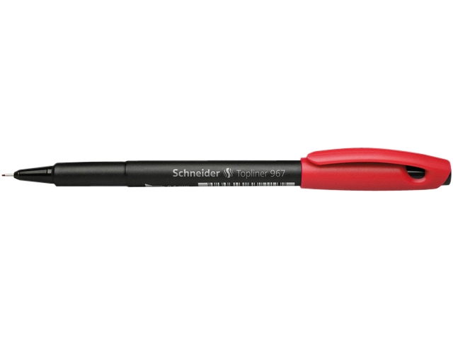 Een Fineliner Schneider 967 0.4mm rood koop je bij VHK Kantoorartikelen