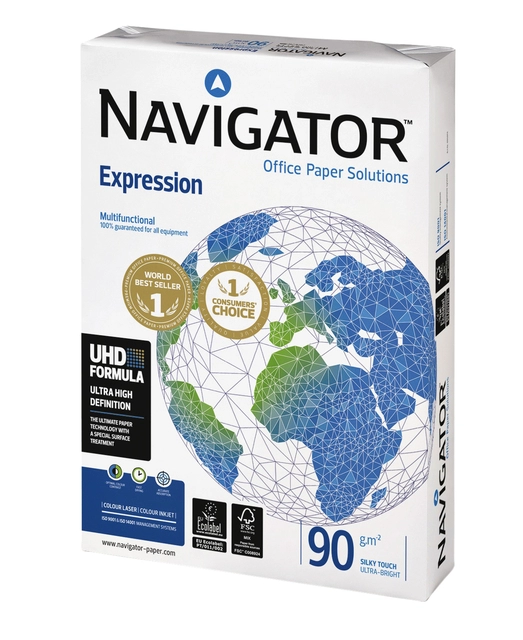 Een Kopieerpapier Navigator Expression A4 90gr wit 500 vel koop je bij Hoekmankantoorartikelen.nl