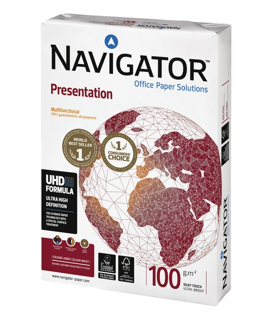 Een Kopieerpapier Navigator Presentation A4 100gr wit 500 vel koop je bij Hoekmankantoorartikelen.nl