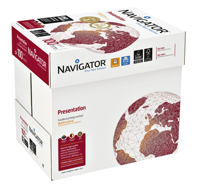 Een Kopieerpapier Navigator Presentation A4 100gr wit 500 vel koop je bij Hoekmankantoorartikelen.nl