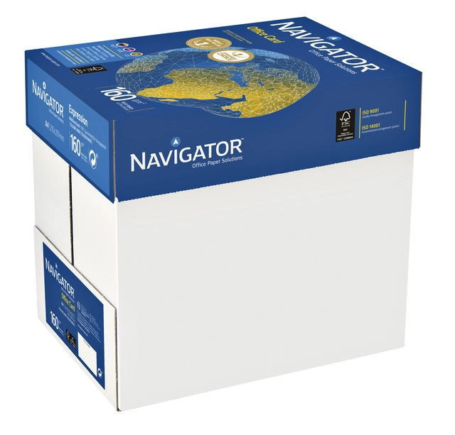 Een Kopieerpapier Navigator Office Card A4 160gr wit 250 vel koop je bij Hoekmankantoorartikelen.nl