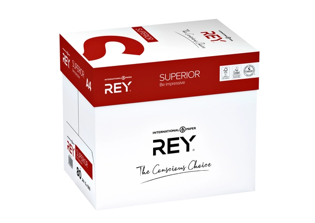 Een Kopieerpapier Rey Superior A4 80gr wit 500 vel koop je bij Hoekmankantoorartikelen.nl