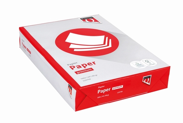 Een Kopieerpapier Quantore Premium A4 80gr wit 500 vel koop je bij Hoekmankantoorartikelen.nl