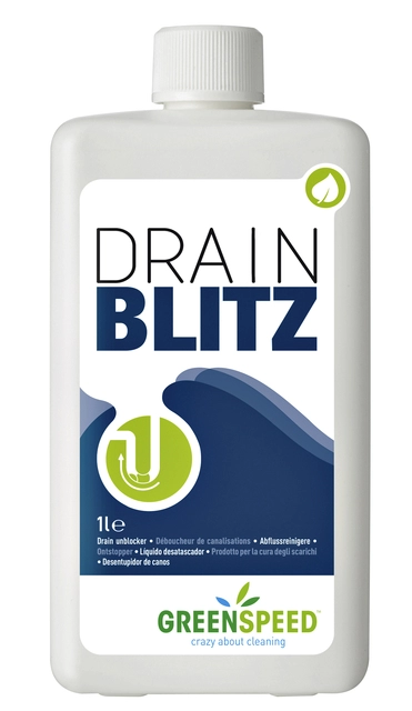 Een Ontstopper Greenspeed Drain Blitz 1 liter koop je bij VHK Kantoorartikelen