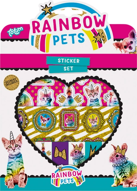 Een Stickerset Totum Rainbow Pets koop je bij VHK Kantoorartikelen