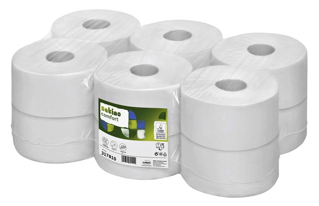 Een Toiletpapier Satino Comfort JT1 2-laags 180m wit 317810 koop je bij VHK Kantoorartikelen